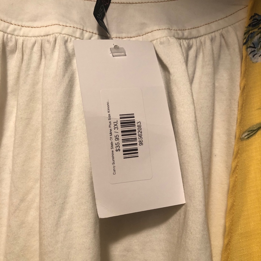 NWT Canary Yellow Kimono 3x - Picture 3 of 3